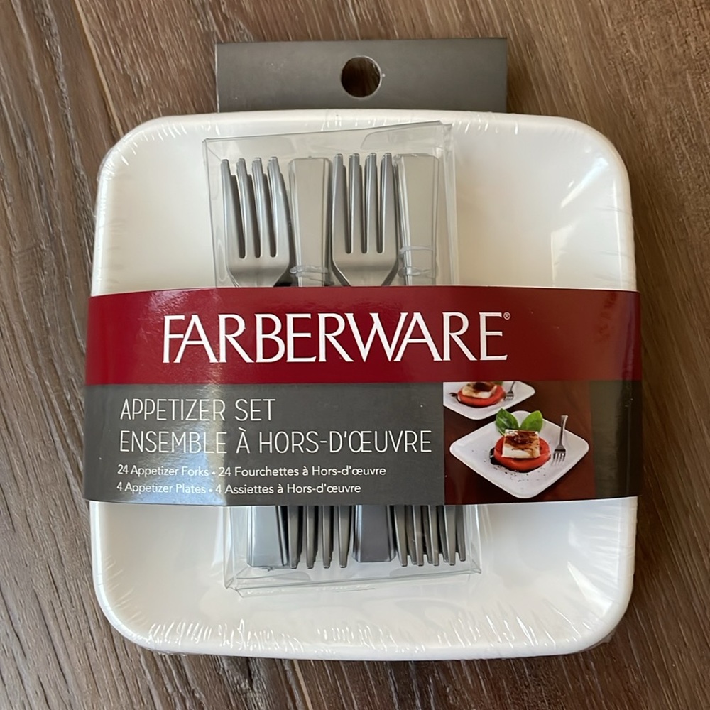 Mini Appetizer Sets FARBERWARE 5 X 5” plates